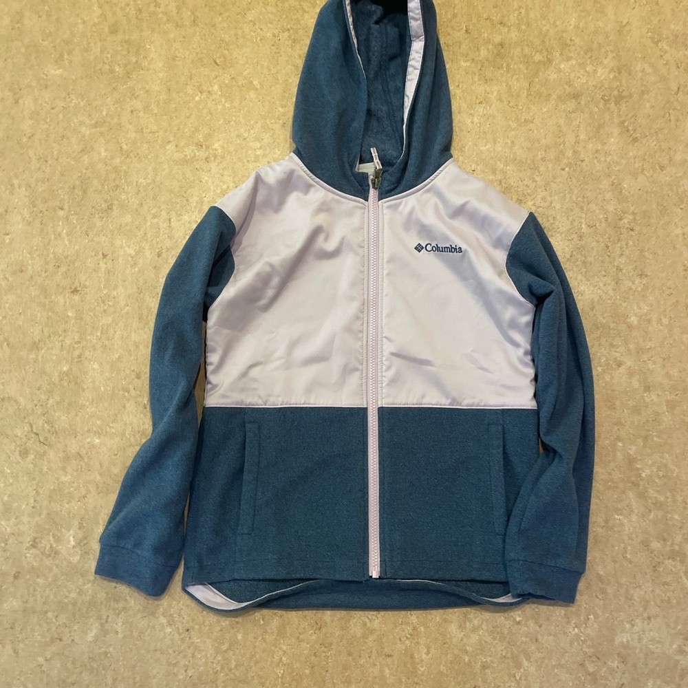 Columbia Kids' Two-Tone Blue and White Zip Hoodie